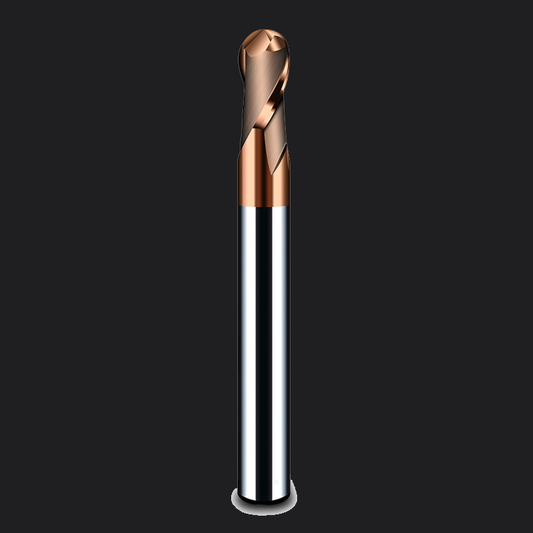 HRC55 Carbide Tungsten 2 Flute Ball Nose End Mill
